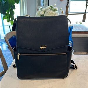 Freshly Picked Black diaper bag with Gold accents